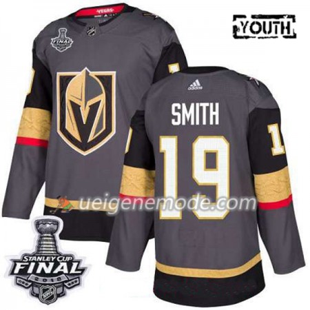 Kinder Eishockey Vegas Golden Knights Trikot Reilly Smith 19 2018 Stanley Cup Final Patch Adidas Grau Authentic